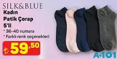 SİLK&BLUE KADIN PATİK ÇORAP 5'Lİ